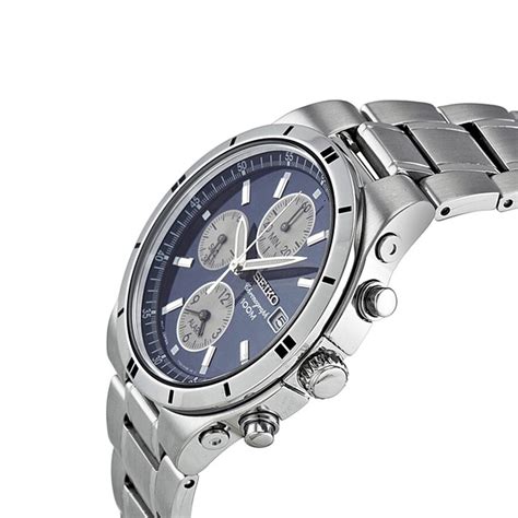 Seiko Alarm Chronograph Steel Blue Men's Watch SNA695.